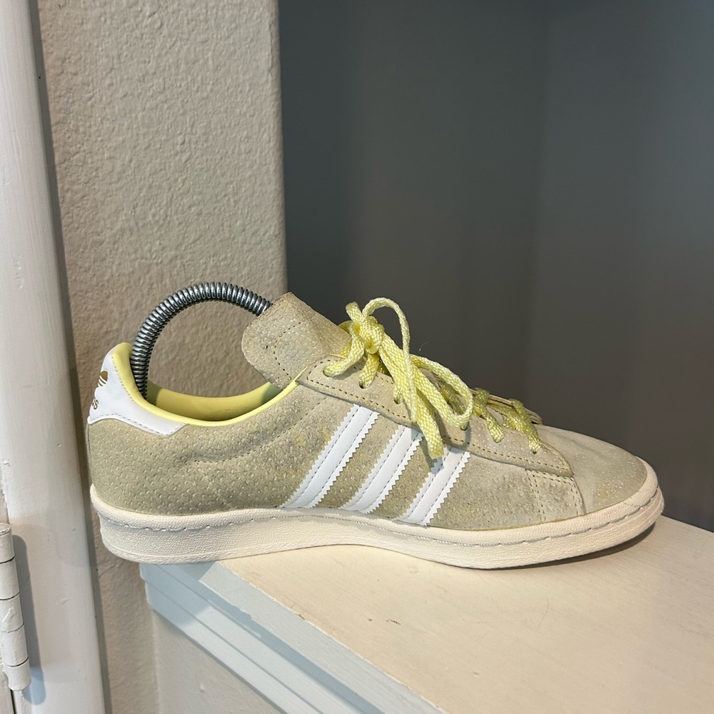 Adidas Campus 80s Lemonade Yellow White Sneakers Mens Youth size 6.5 - Picture 5 of 11